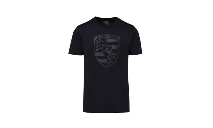 Porsche Herren T-Shirt Wappen schwarz, Gr. 3XL