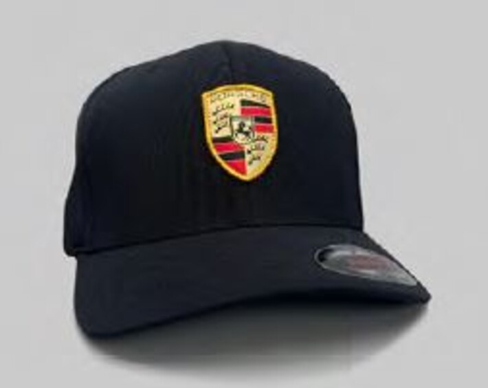 Porsche Cap in Schwarz mit Wappen