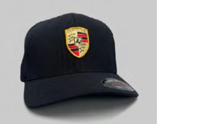 Porsche Cap in Schwarz mit Wappen