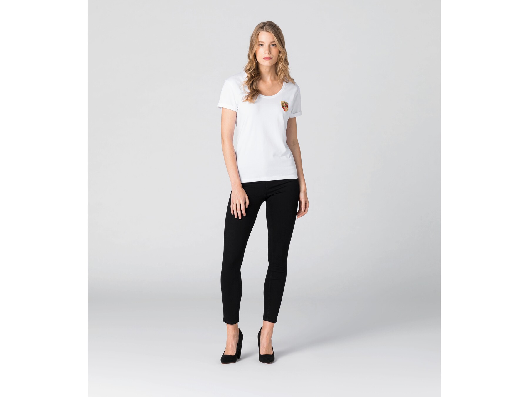 Porsche Damen T-Shirt, Gr.S, weiss