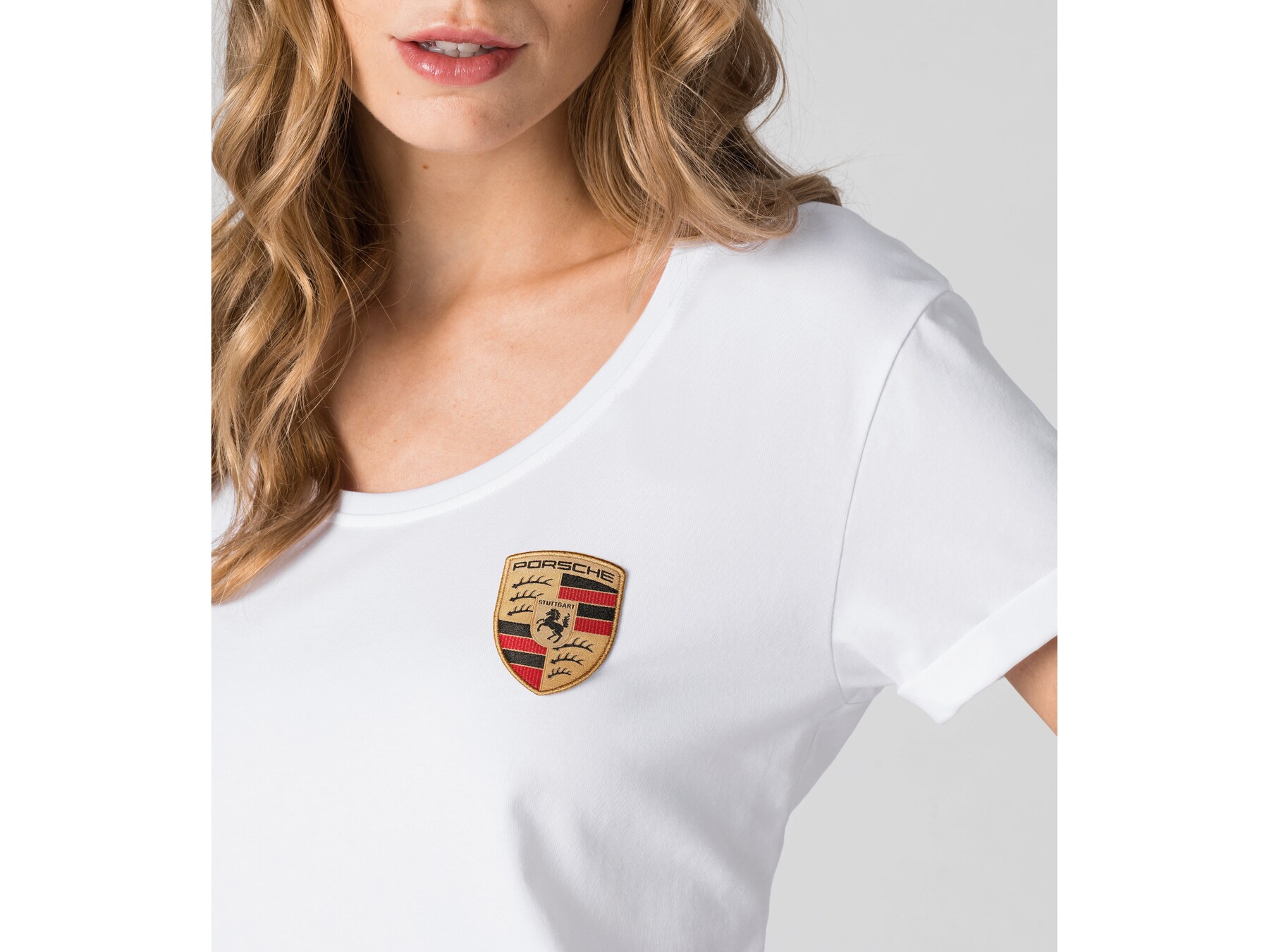 Porsche Damen T-Shirt, Gr.S, weiss