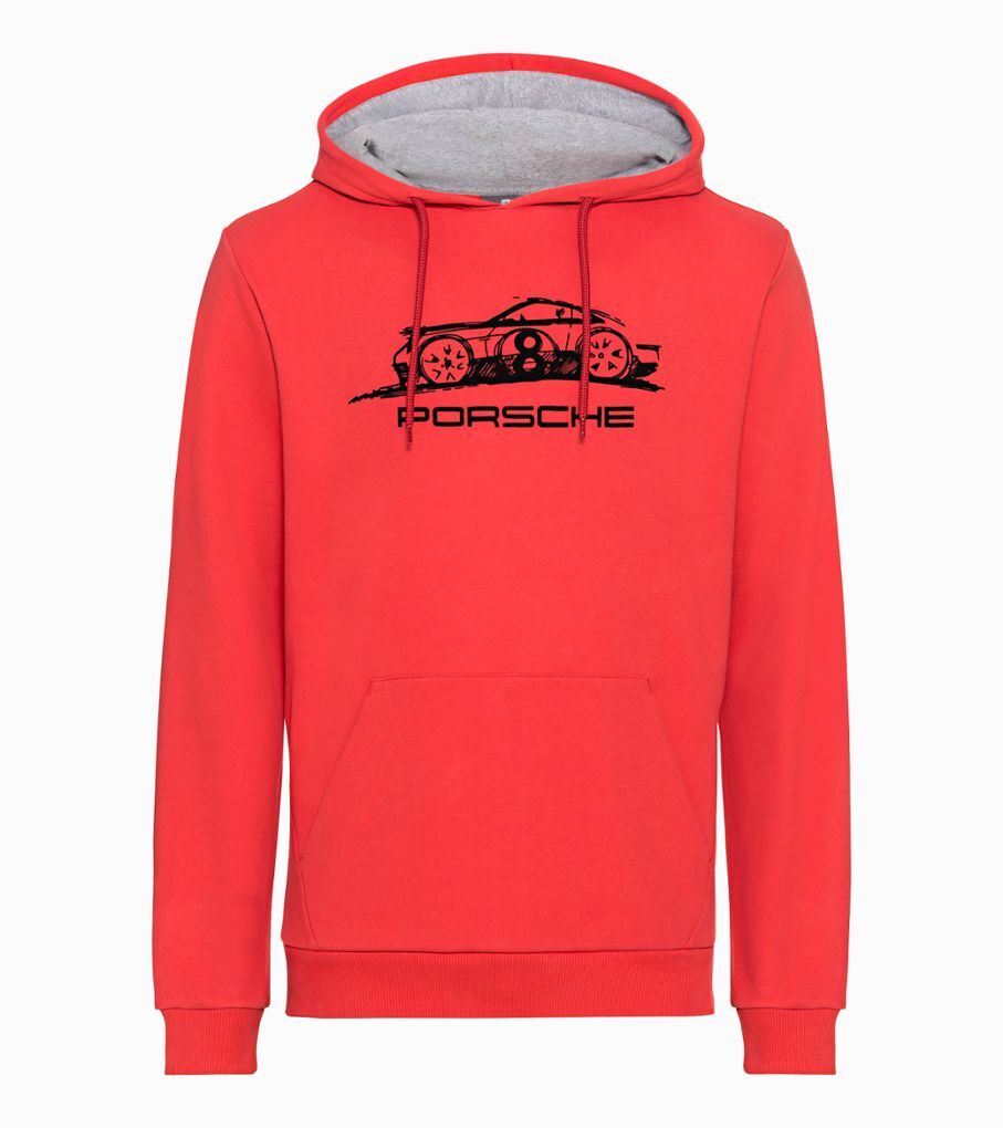 Porsche Herren Hoodie, Gr.M, rot