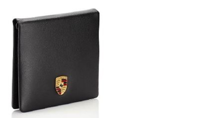Porsche Leder Kreditkartenetui mit Geldklammer