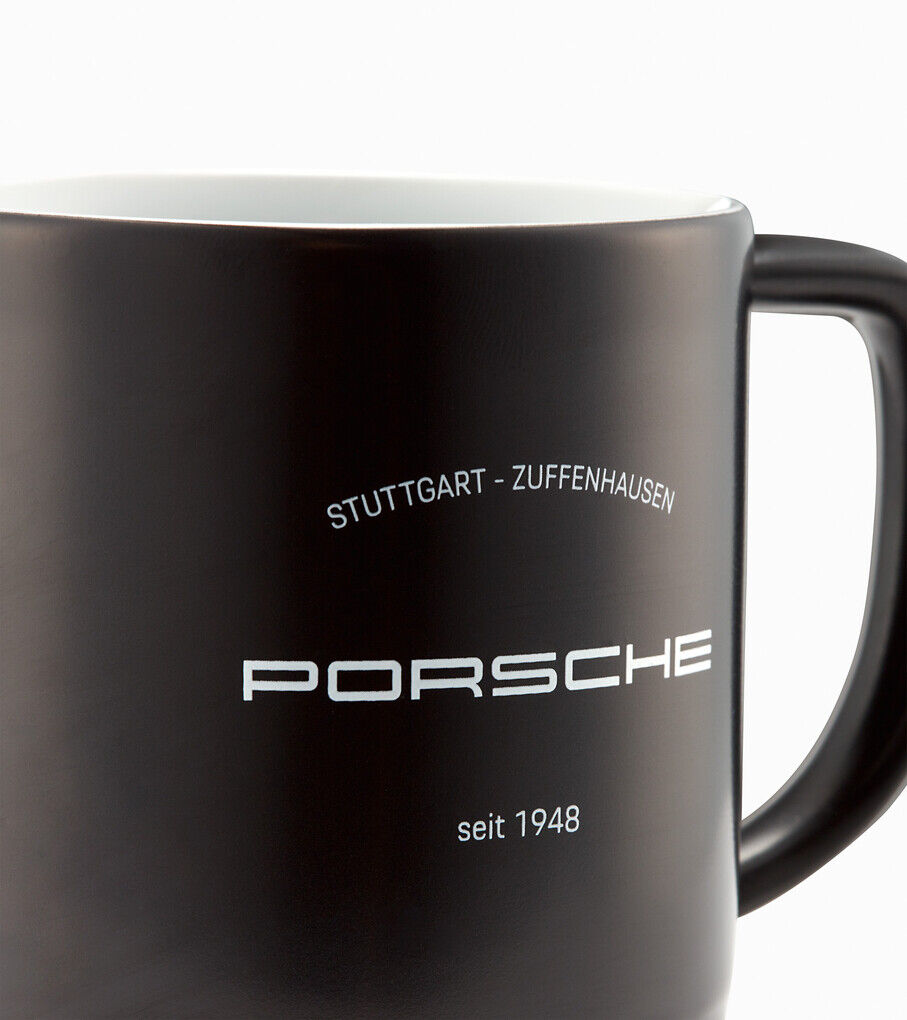 Porsche Standard Porzellantasse in Schwarz