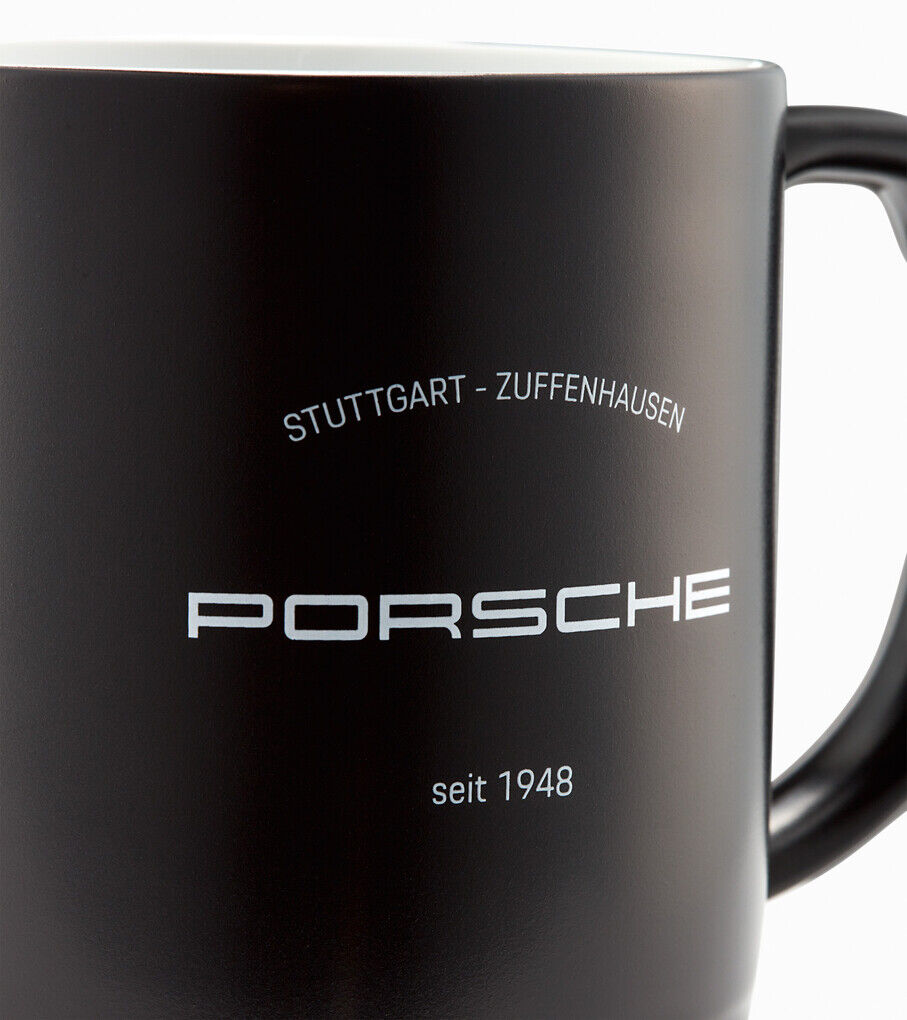 Porsche Riesen Porzellantasse in Schwarz