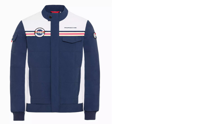Porsche Herren Racing Jacke, Gr. XS, blau-weiss