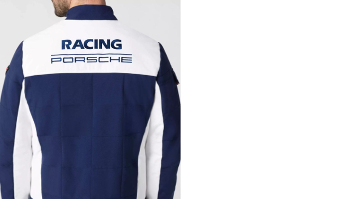 Porsche Herren Racing Jacke, Gr. S, blau-weiss