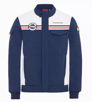 Porsche Herren Racing Jacke, Gr. M, blau-weiss
