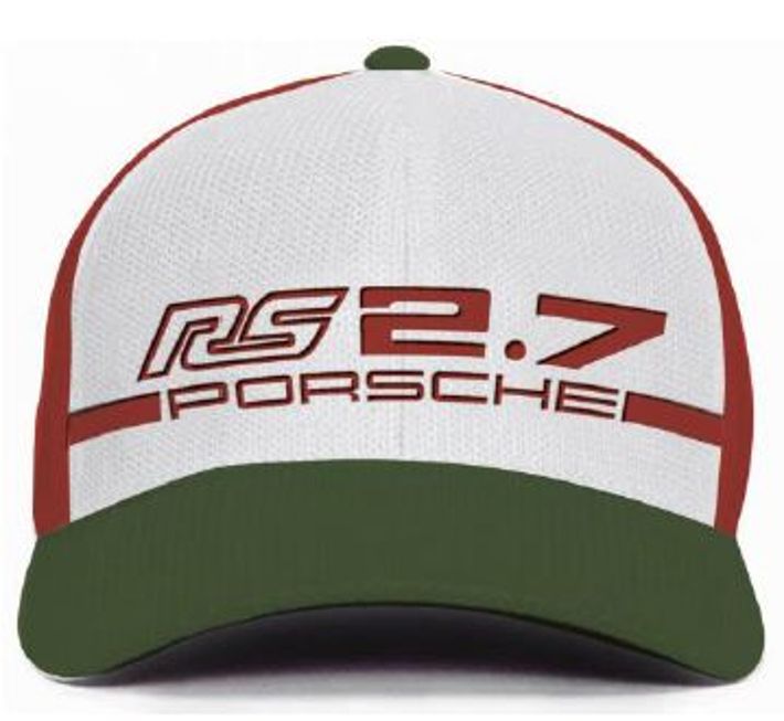 Porsche RS 2.7 Cap olive-weiss-rot