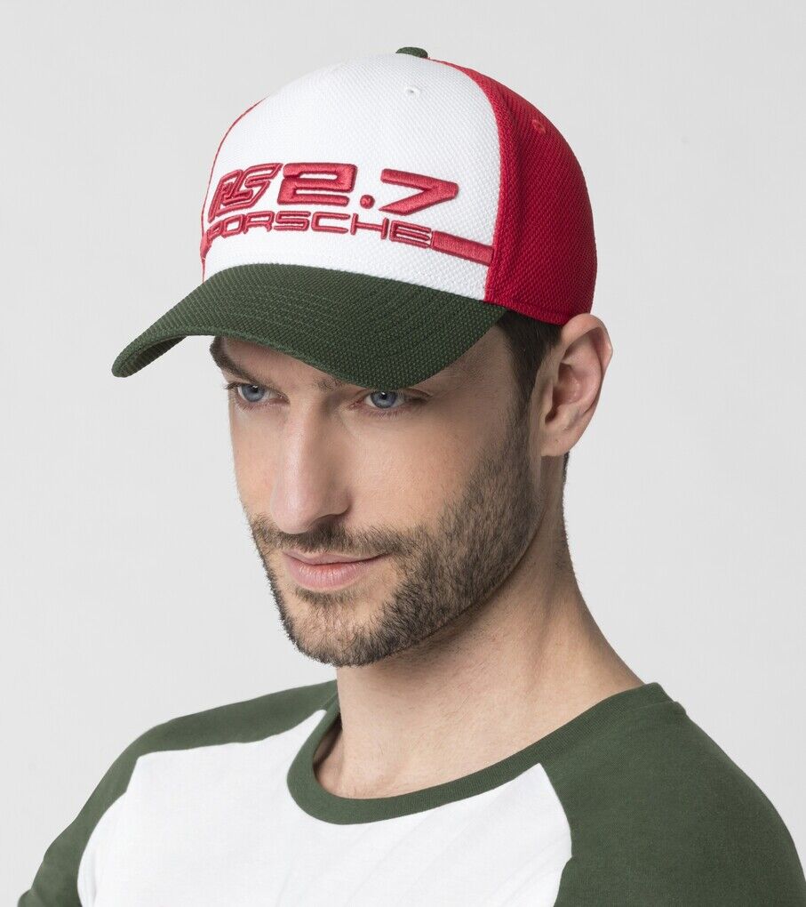 Porsche RS 2.7 Cap olive-weiss-rot