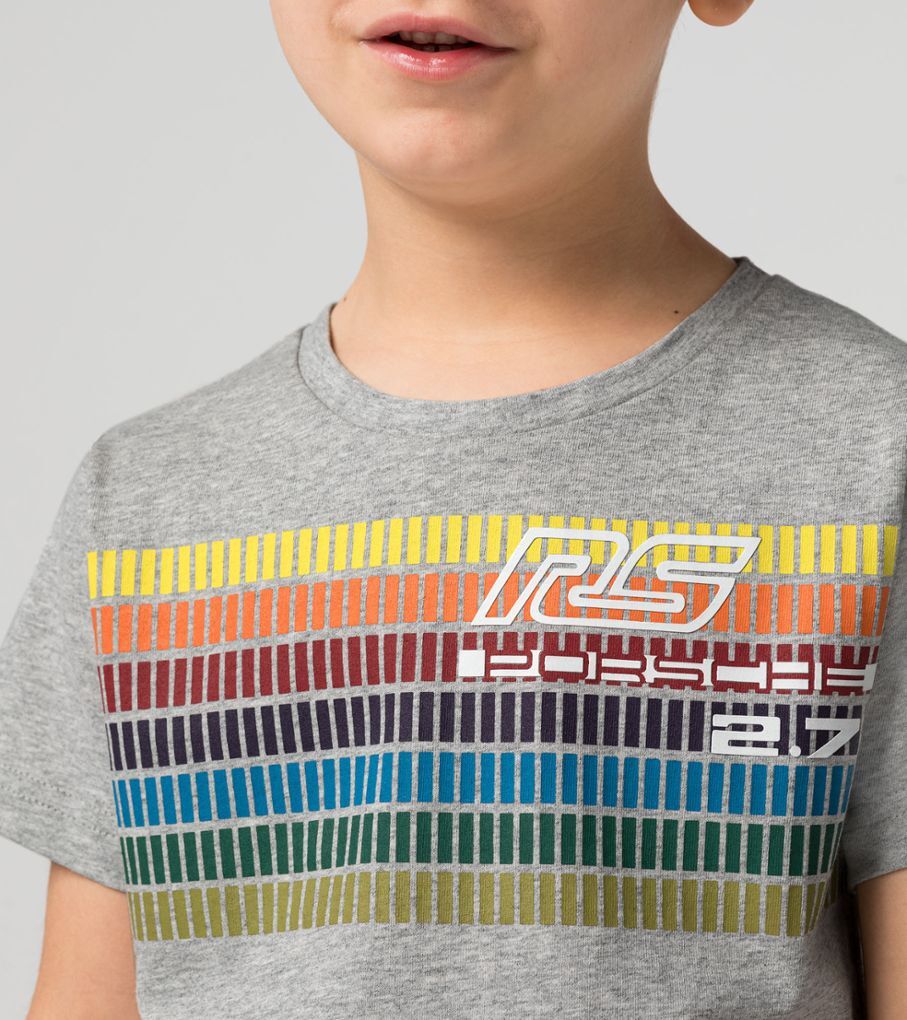 Porsche RS 2.7 Kinder T-Shirt Gr. 110/116 in Grau/Bunt