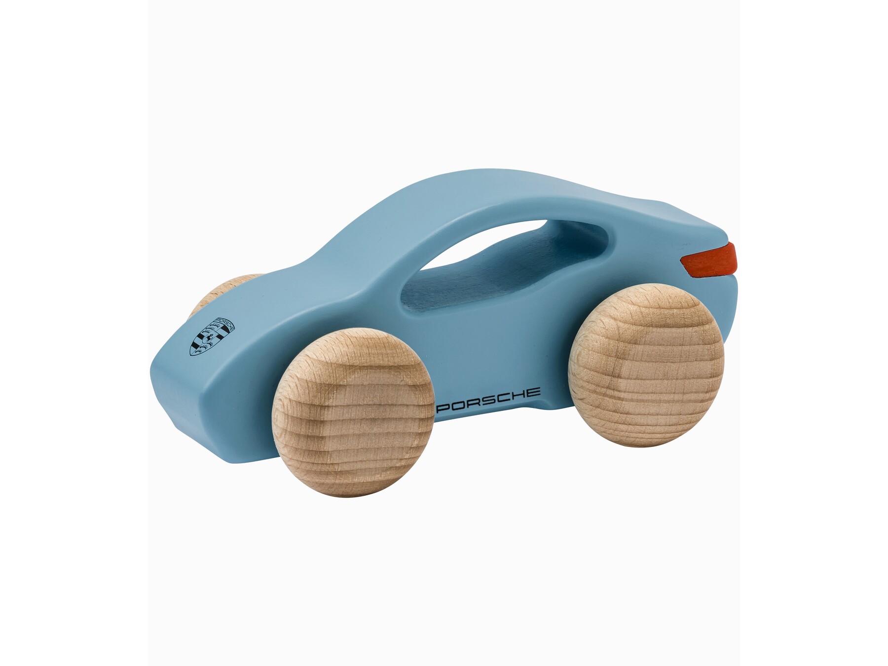 Porsche Kinder Holzauto Taycan in Frozen blue