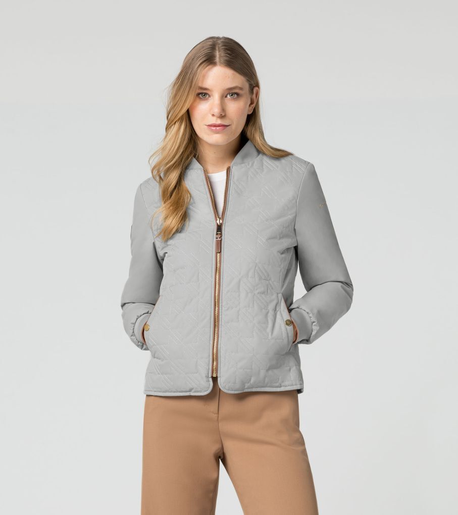 Porsche Damen Heritage Wendejacke, Gr. M in Grau/Braun