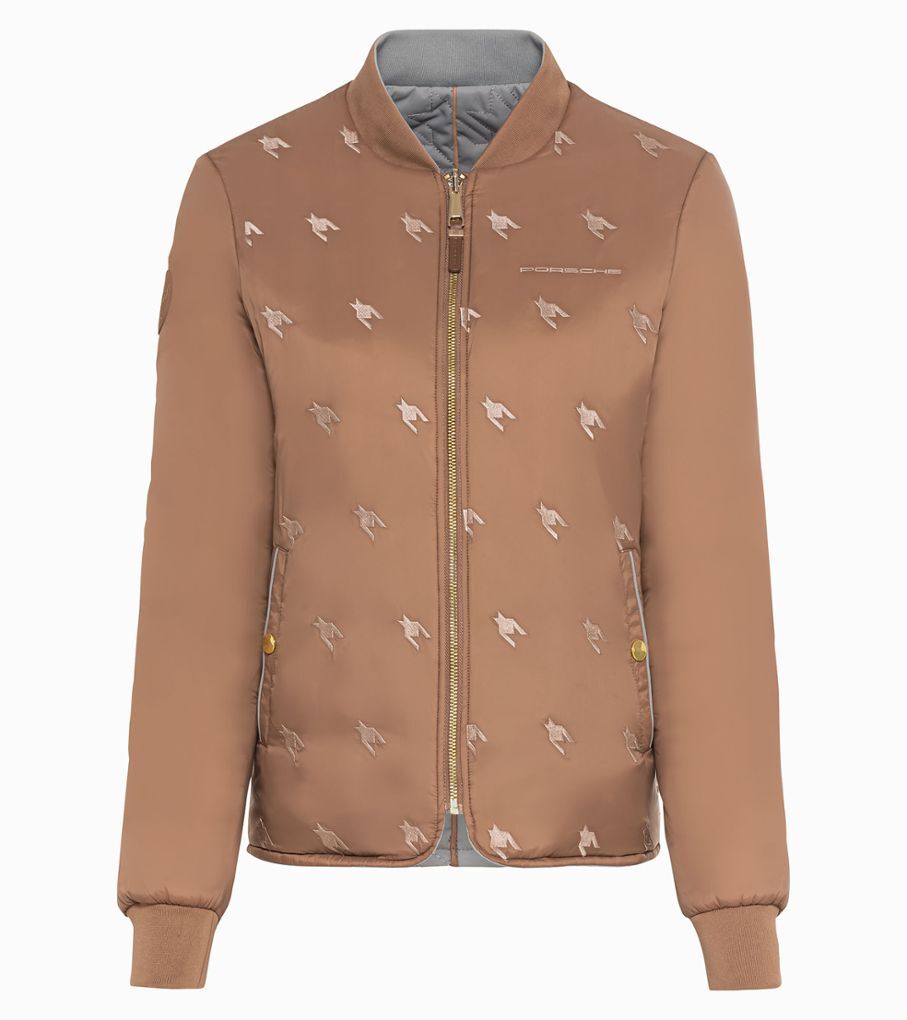 Porsche Damen Heritage Wendejacke, Gr. M in Grau/Braun