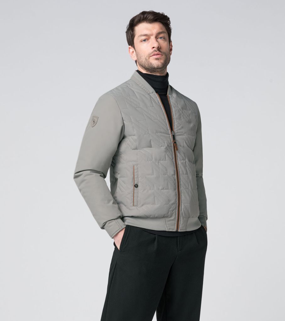 Porsche Herren Heritage Wendejacke, Gr. S in Grau/Braun