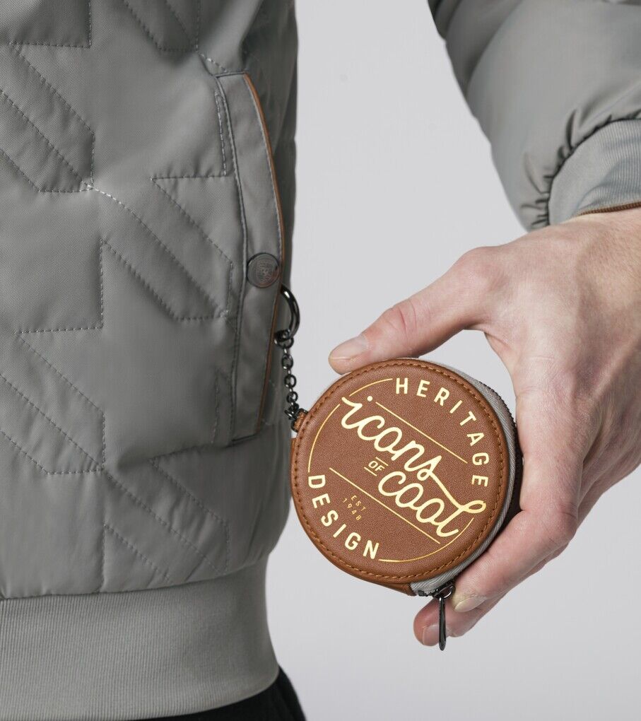 Porsche Herren Heritage Wendejacke, Gr. S in Grau/Braun