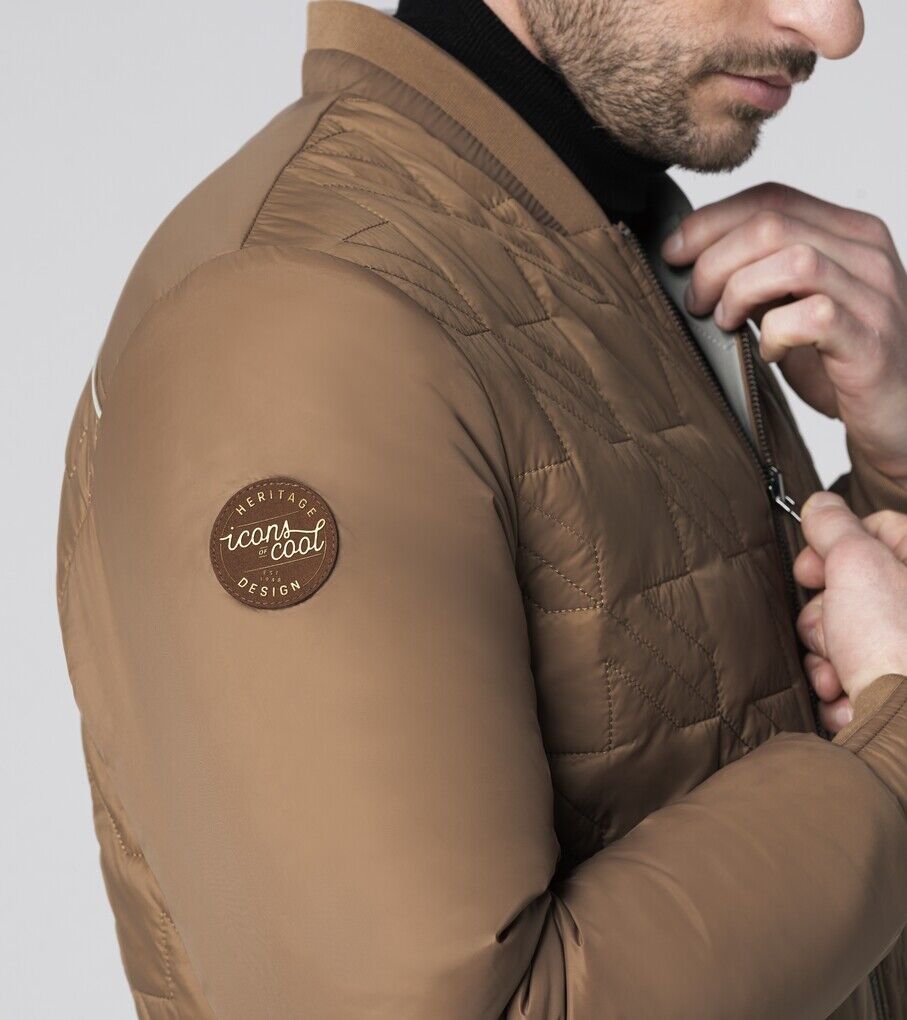 Porsche Herren Heritage Wendejacke, Gr. M in Grau/Braun