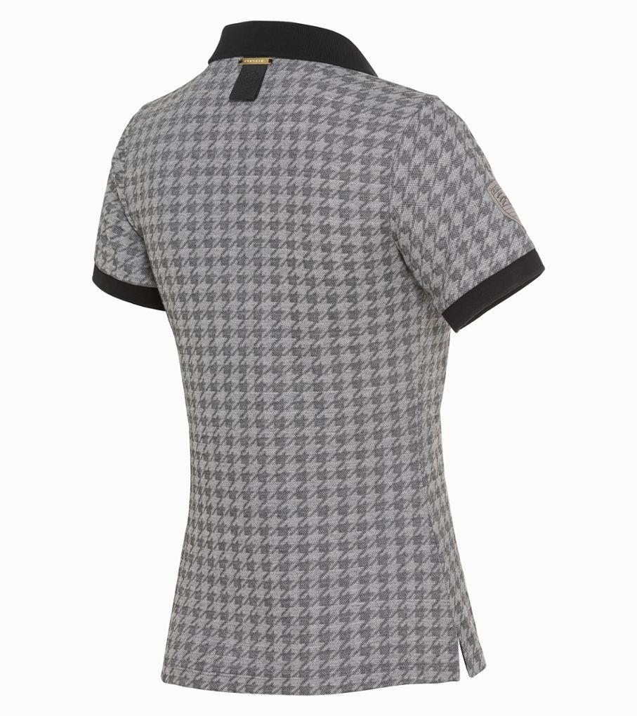 Porsche Damen Heritage Polo-Shirt, Gr. XS in Schwarz/Grau