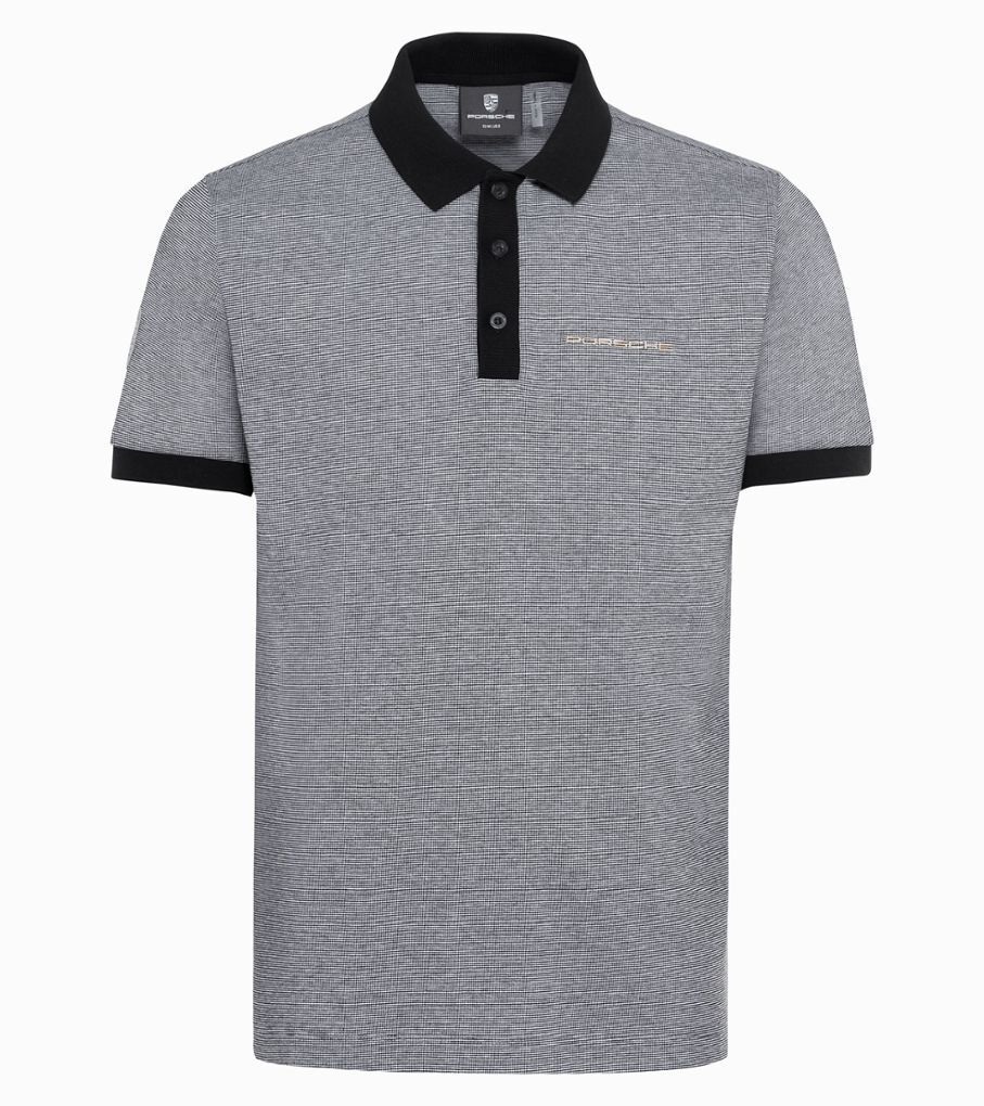Porsche Herren Heritage Polo-Shirt, Gr. M in Schwarz/Grau