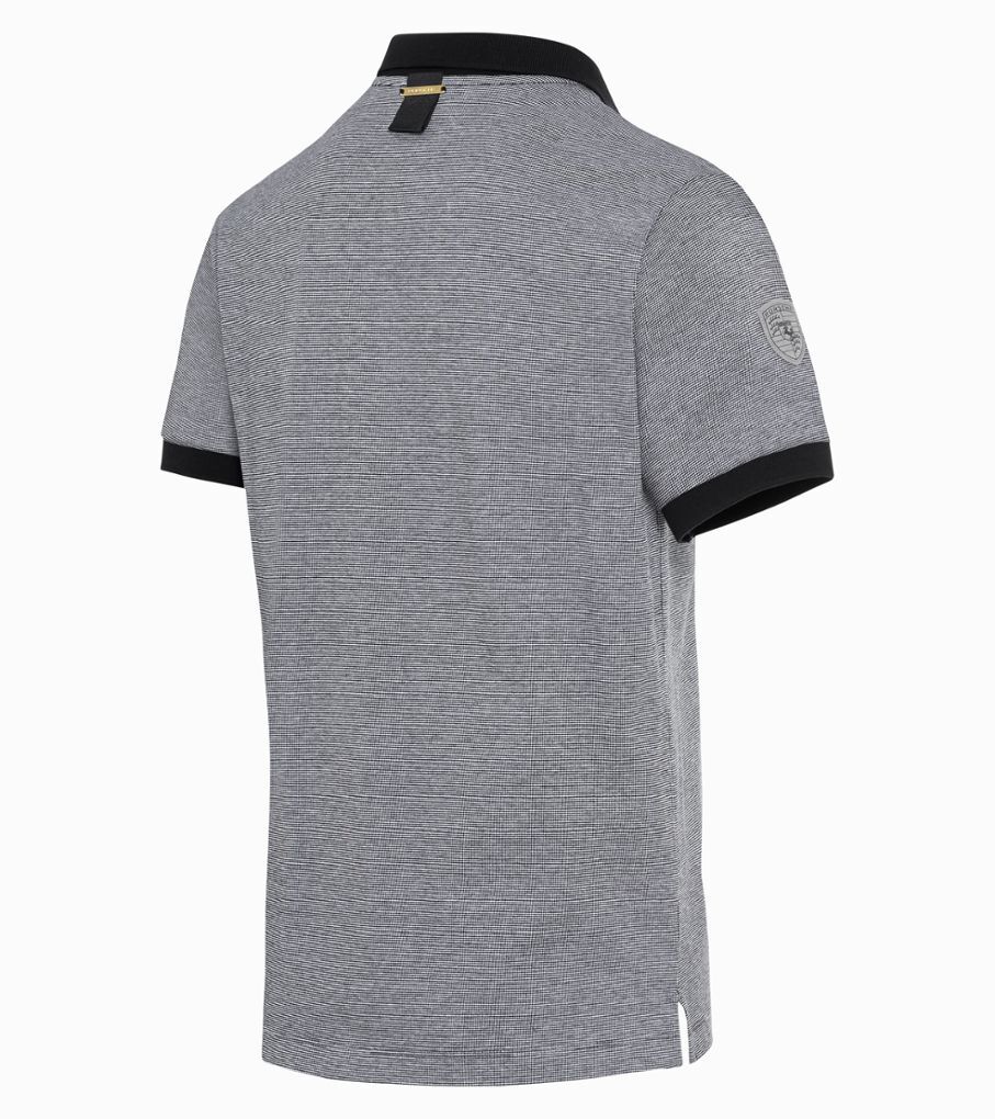 Porsche Herren Heritage Polo-Shirt, Gr. M in Schwarz/Grau