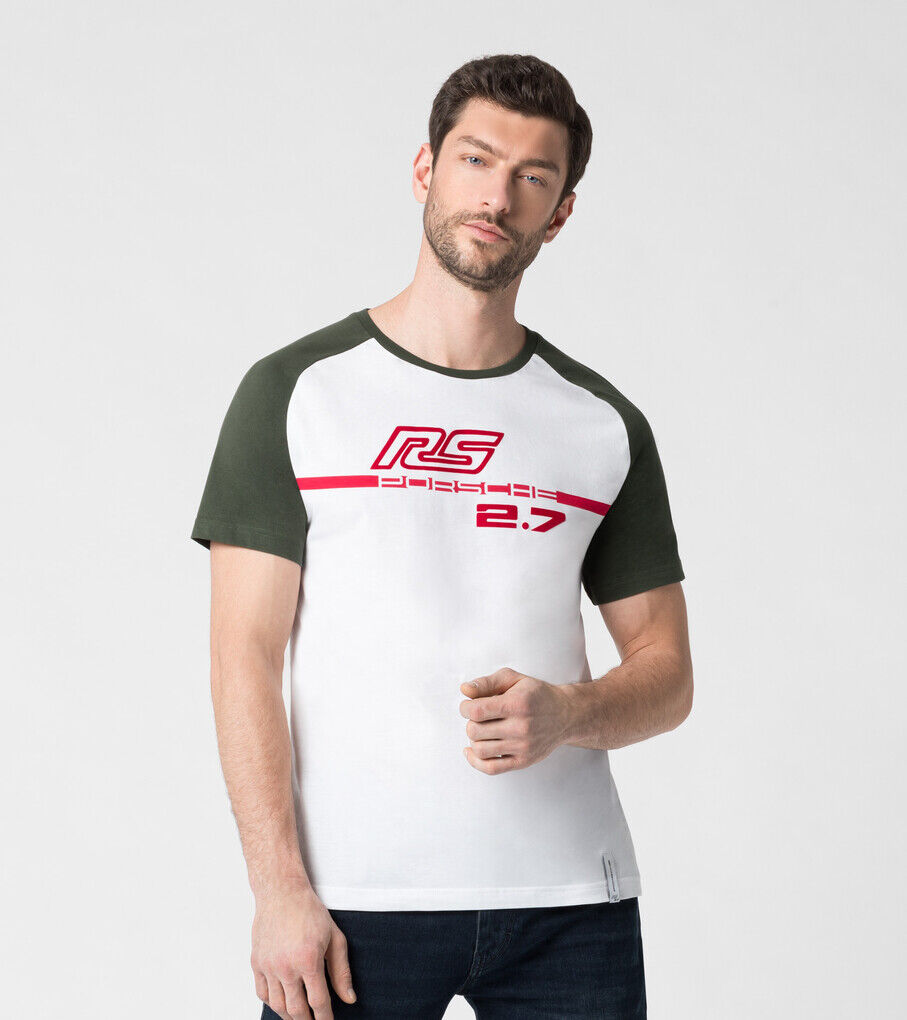 Porsche Herren RS 2.7 T-Shirt, Gr. M, olive-weiss
