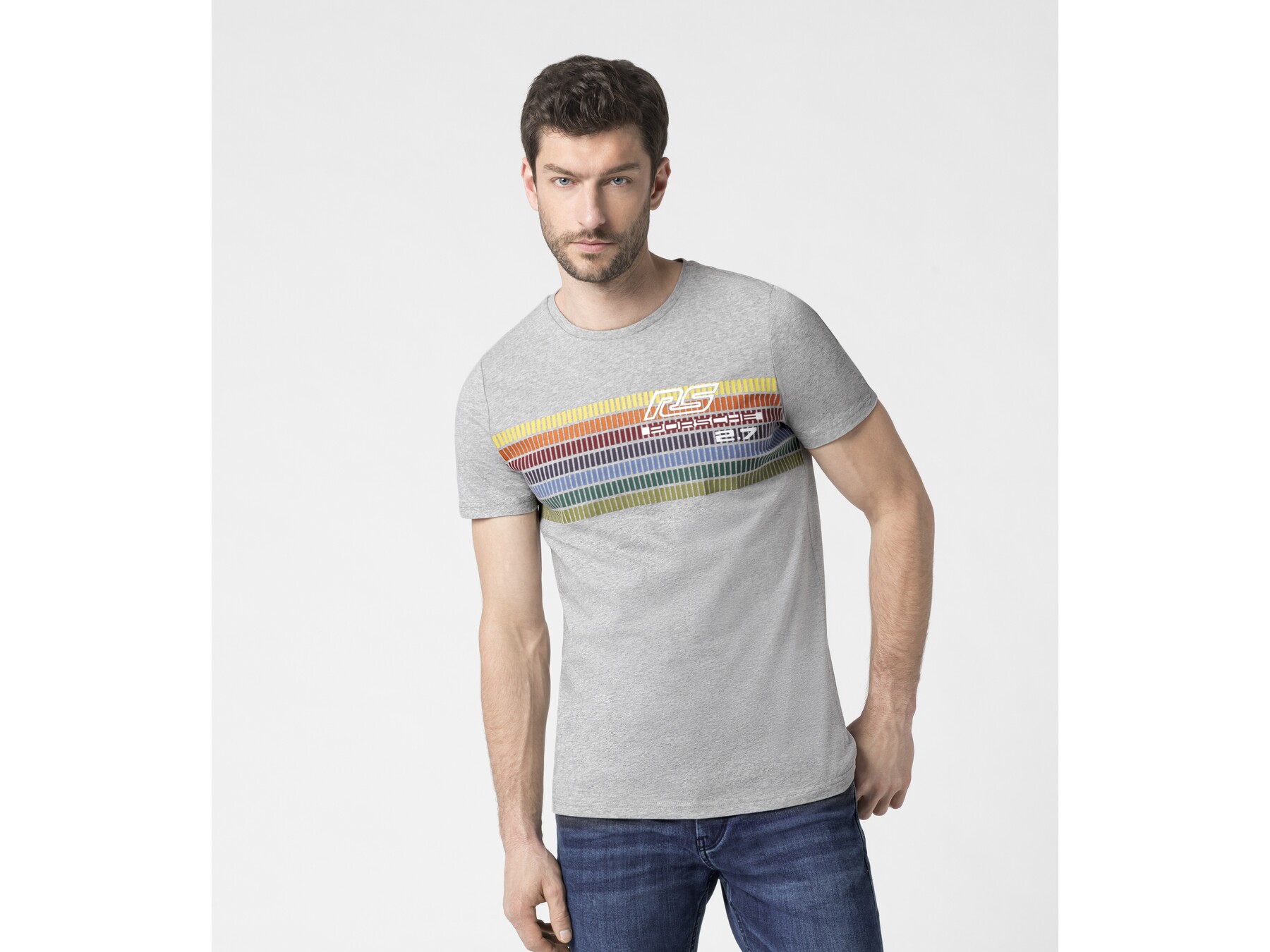 Porsche Herren RS 2.7 T-Shirt, Gr. M, grau-melange