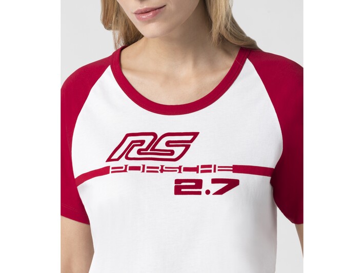 Porsche Damen RS 2.7 T-Shirt, Gr.M, rot-weiss