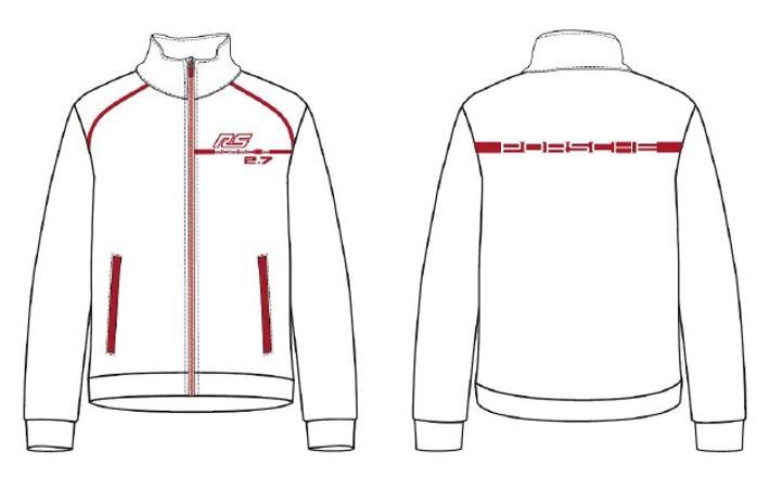 Porsche Damen RS 2.7 Trainingsjacke, Gr. S, weiss-rot