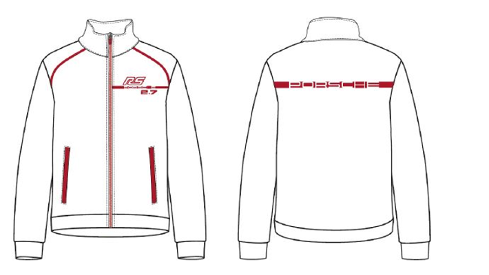Porsche Damen RS 2.7 Trainingsjacke, Gr. XXL, weiss-rot