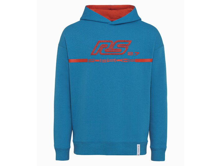 Porsche Herren RS 2.7 Kapuzenpullover, Gr. S, blau-orange