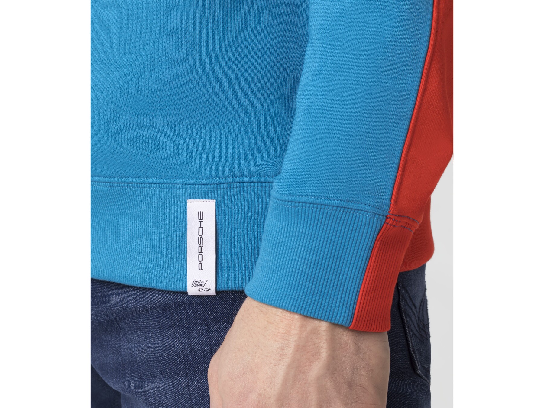 Porsche Herren RS 2.7 Kapuzenpullover, Gr. S, blau-orange