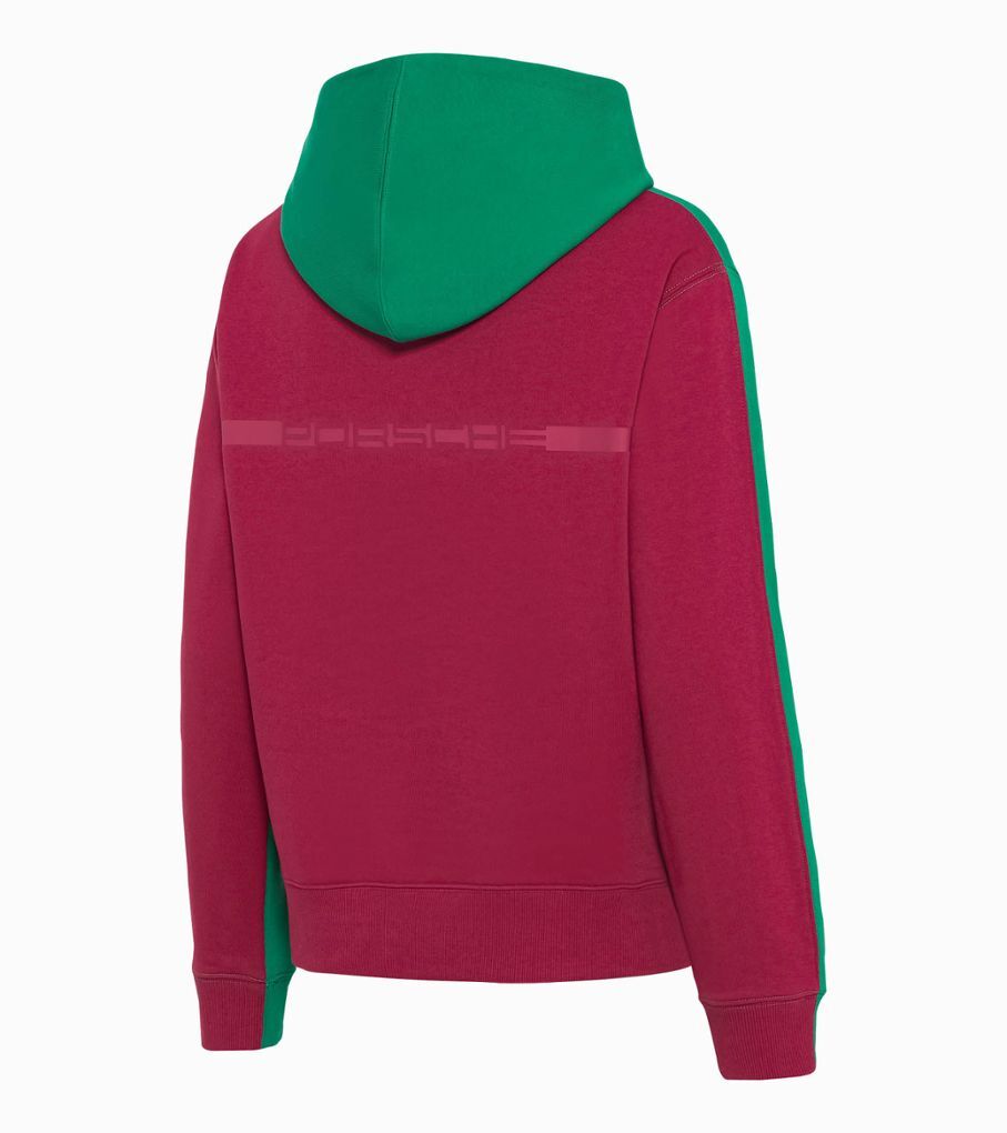 Porsche Damen RS 2.7 Kapuzenpullover, Gr. XS, grün-rot