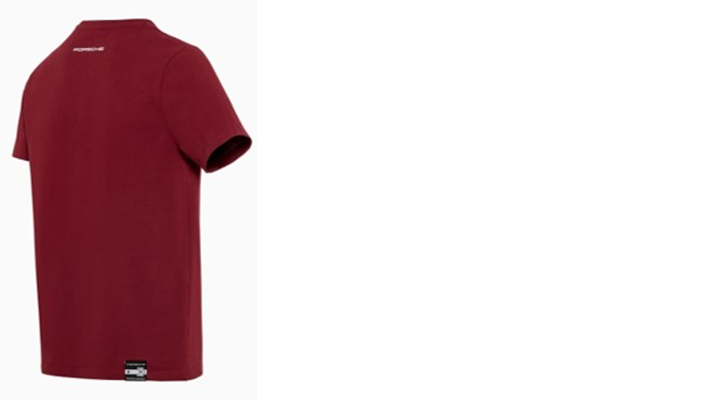 Porsche Herren T-Shirt Crest Gr. S, in Bordeauxrot