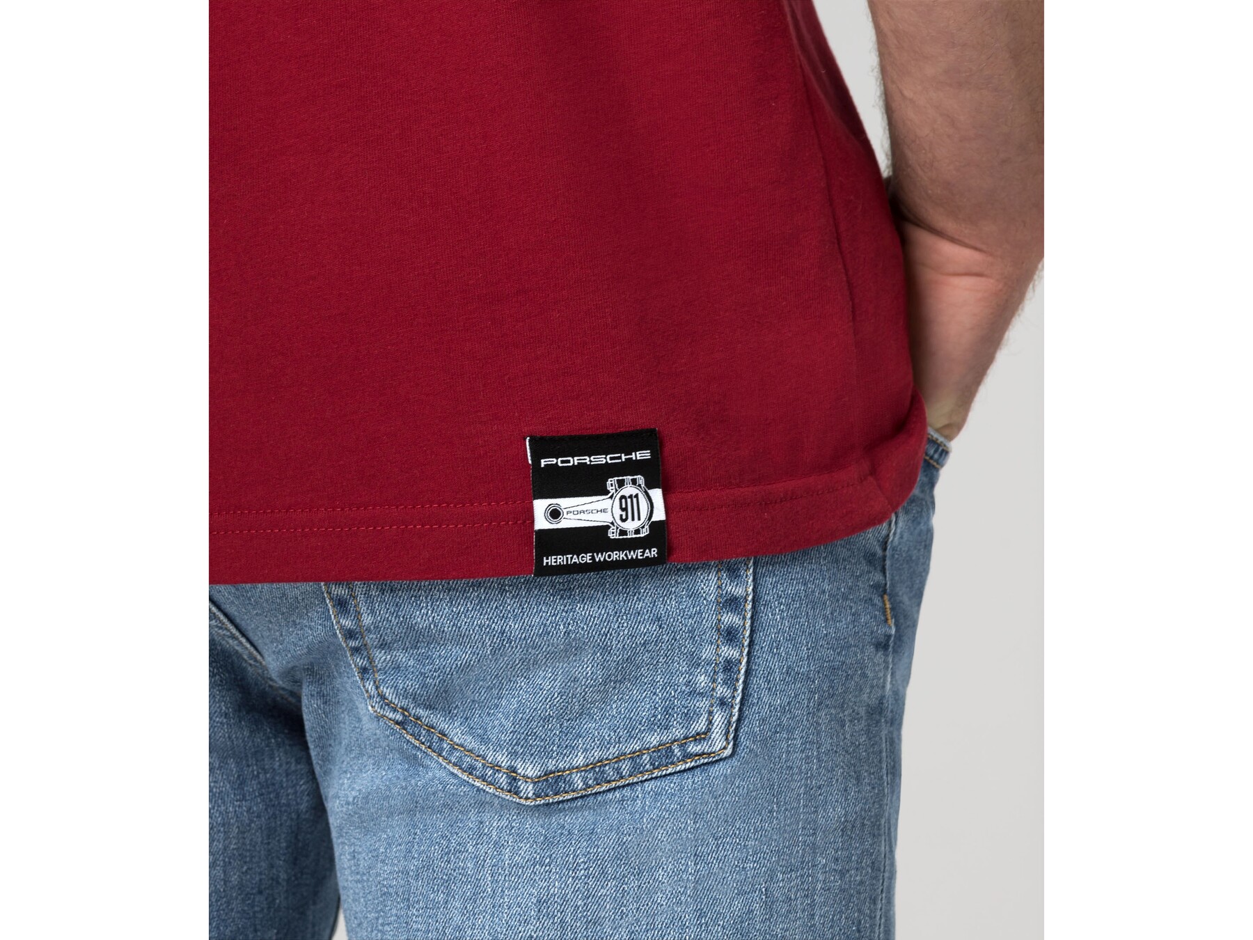 Porsche Herren T-Shirt Crest Gr. S, in Bordeauxrot