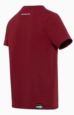 Porsche Herren T-Shirt Crest Gr. L, in Bordeauxrot