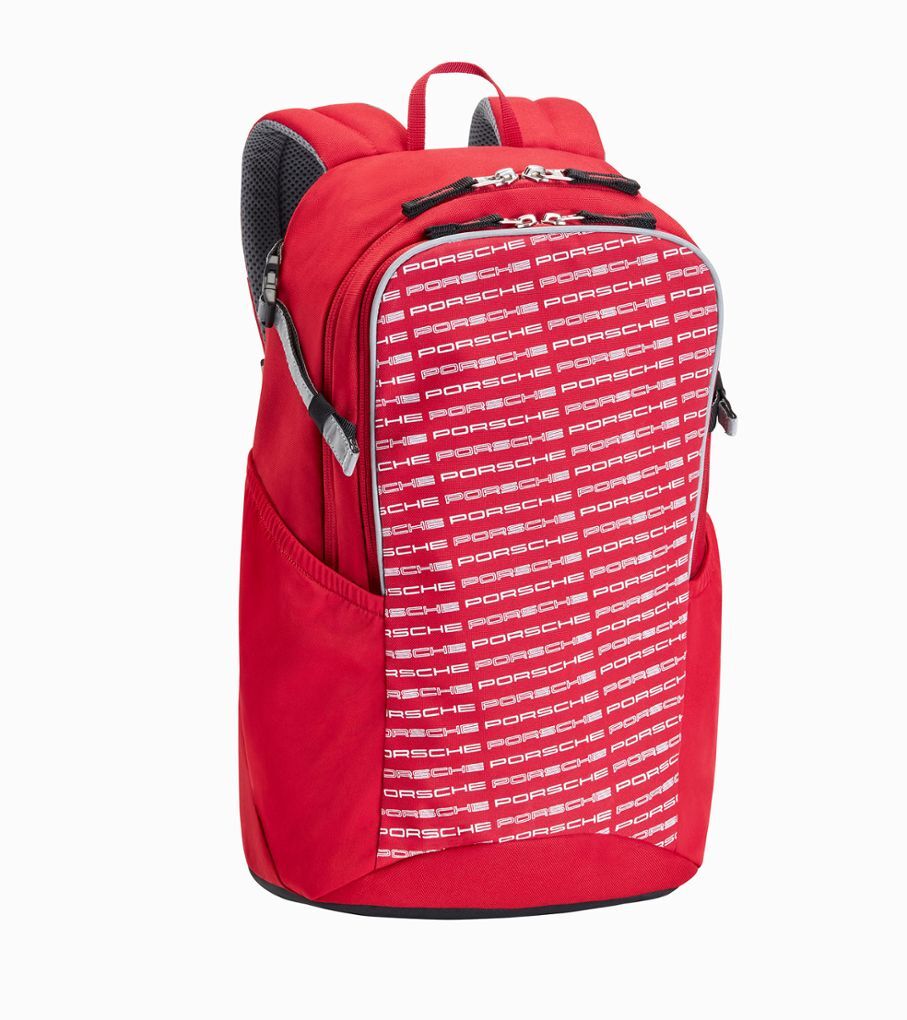 Porsche Schulrucksack in Rot mit Porsche Schriftzug
