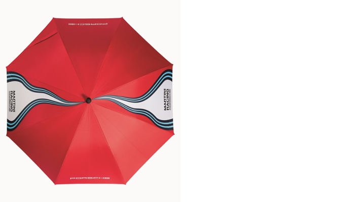 Porsche Martini Racing Regenschirm in Weiss/Rot/Blau