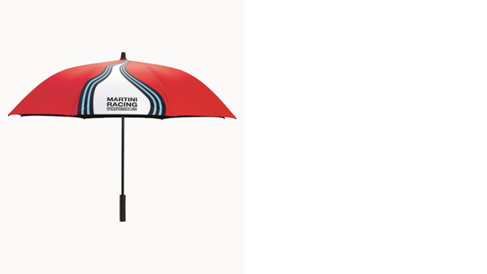 Porsche Martini Racing Regenschirm in Weiss/Rot/Blau