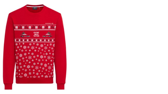Porsche Weihnachts-Pullover Gr. XL in Rot