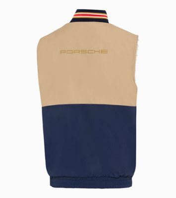 Porsche 911 Dakar Herren Gilet Gr. XS, in Camel/Blau