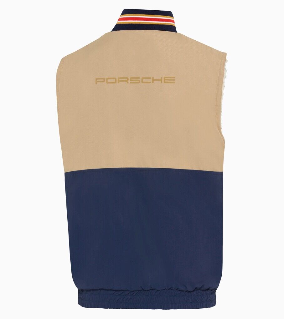 Porsche 911 Dakar Herren Gilet Gr. XS, in Camel/Blau