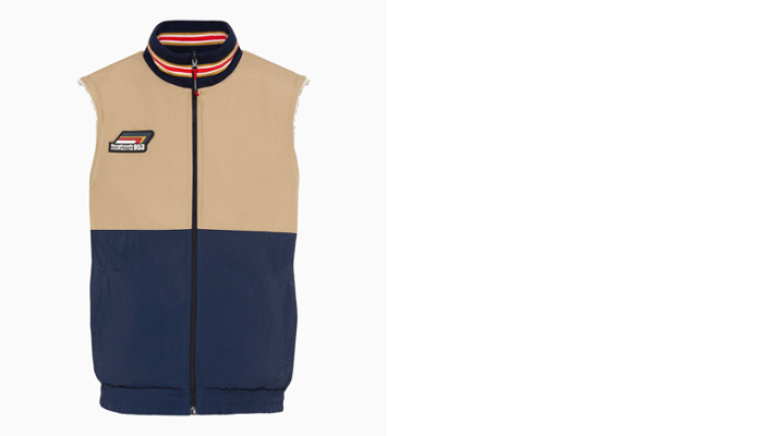 Porsche 911 Dakar Herren Gilet Gr. XL, in Camel/Blau