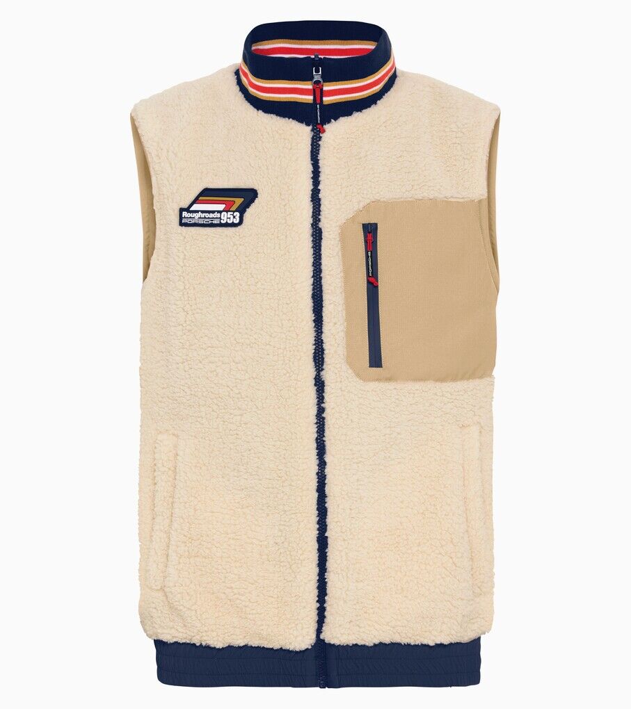 Porsche 911 Dakar Herren Gilet Gr. L, in Camel/Blau