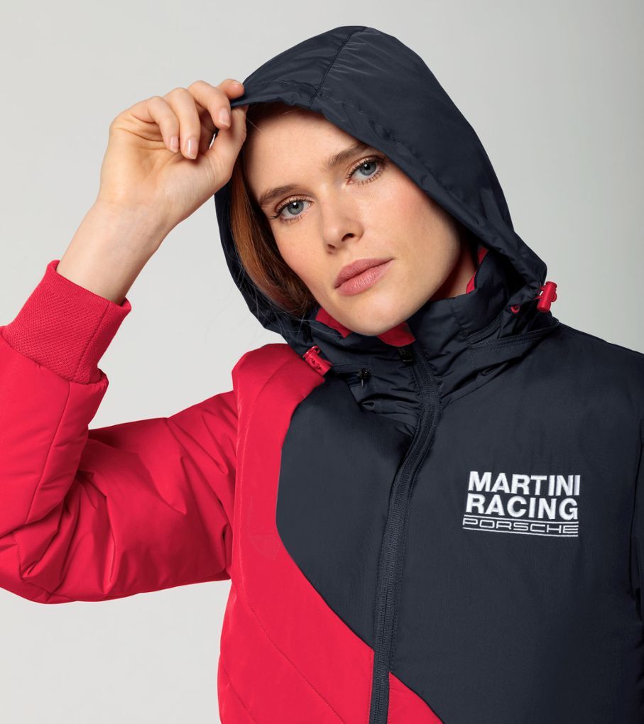 Porsche Martini Racing Damen Steppjacke Gr. L, in Dunkelblau/Rot