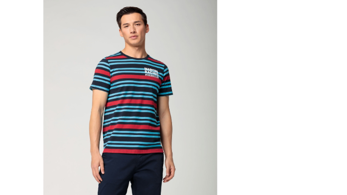 Porsche Martini Racing Herren T-Shirt Gr. L, Gestreift