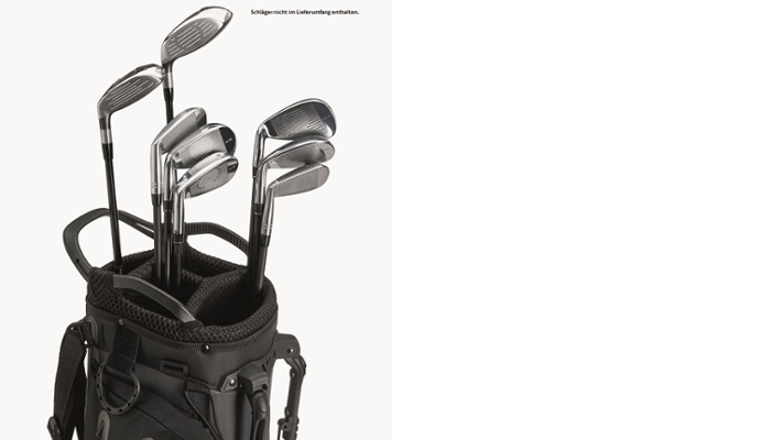 Porsche Golf Standbag in Schwarz/Grau