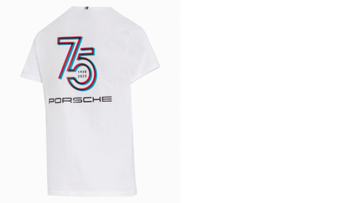 Porsche Herren T-Shirt 75 Jahre Gr. XS, in Weiss