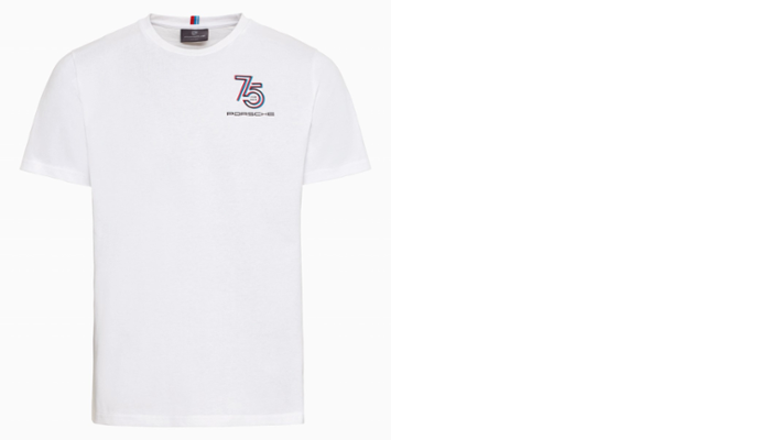 Porsche Herren T-Shirt 75 Jahre Gr. XS, in Weiss
