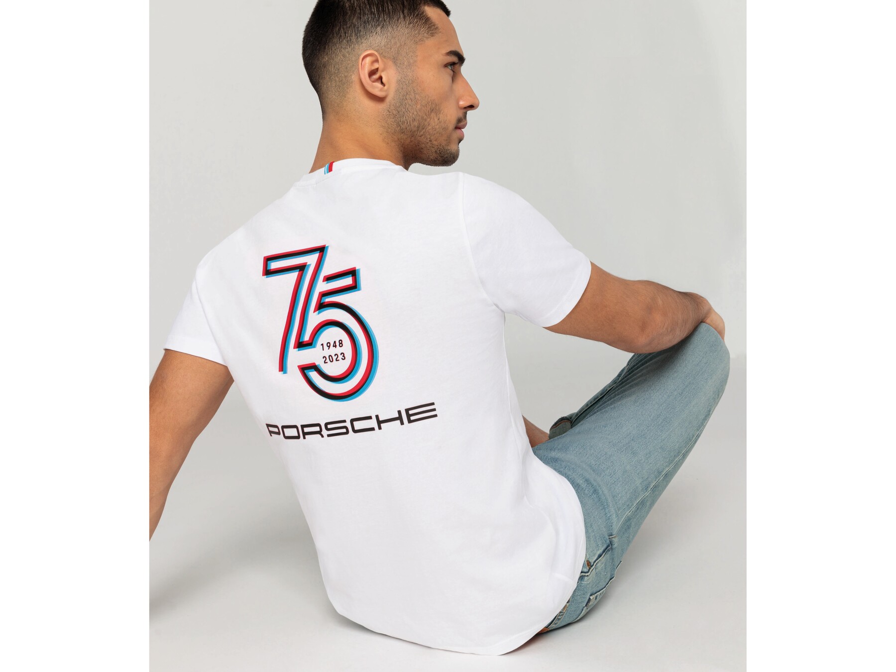 Porsche Herren T-Shirt 75 Jahre Gr. M, in Weiss