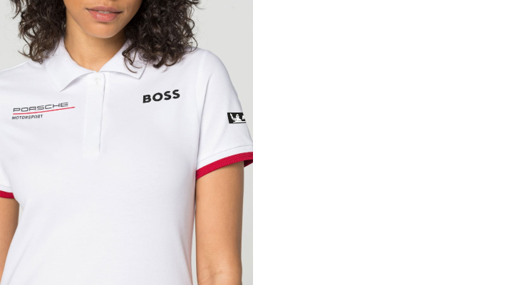 Porsche Damen Motorsport Polo- Shirt  Gr.S in Weiss